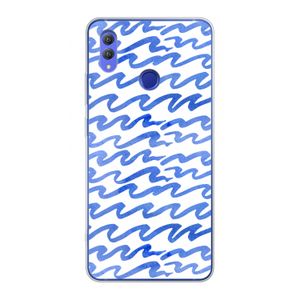 Blauwe golven: Honor Note 10 Transparant Hoesje