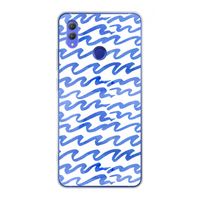 Blauwe golven: Honor Note 10 Transparant Hoesje
