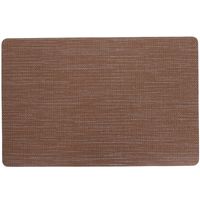 1x Rechthoekige onderzetters/placemats voor borden bruin vinyl 29 x 44 cm   -