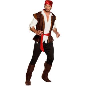 Boland Piraat Thunder Kostuum Heren Bruin maat 50/52
