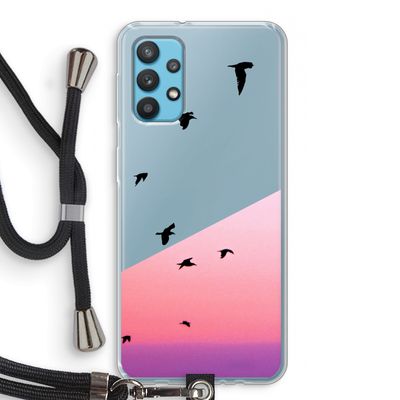 Fly away: Samsung Galaxy A32 4G Transparant Hoesje met koord