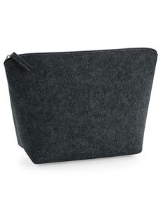 Atlantis BG724 Felt Accessory Bag - Charcoal-Melange - M (19 x 18 x 9 cm)