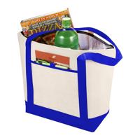 Lighthouse koeltas/draagtas - blauw met creme - 22.5 liter - Formaat 44.5 x 34 x 15 cm