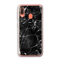 Zwart Marmer 2: Samsung Galaxy A20e Transparant Hoesje