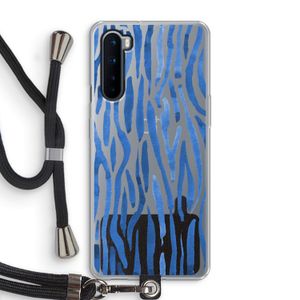 Blauwe nerven: OnePlus Nord Transparant Hoesje met koord