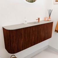 Toiletmeubel Mondiaz Joya Dlux | 113.2 cm | Meubelkleur Ruby | Faye wastafel Opalo Wasbak Midden | 1 kraangat