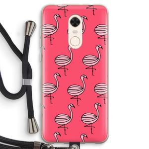 Flamingo: Xiaomi Redmi 5 Transparant Hoesje met koord