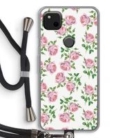 Kleine roosjes: Pixel 4a Transparant Hoesje met koord