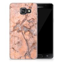 Samsung Galaxy A3 2016 TPU Siliconen Hoesje Marmer Oranje