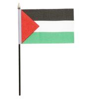 Palestina - mini vlaggetje van 10 x 15 cm op stokje - Landen vlag - H27 cm