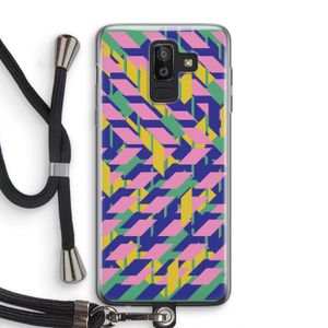 Skew Blush 1: Samsung Galaxy J8 (2018) Transparant Hoesje met koord