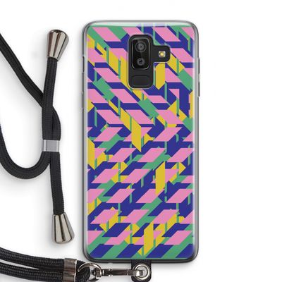 Skew Blush 1: Samsung Galaxy J8 (2018) Transparant Hoesje met koord