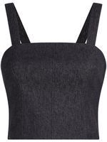 Karl Lagerfeld x Amber Valletta haut bandeau en jean - Bleu
