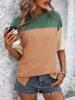 Color Block Casual Cotton Shirt