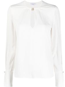 Patrizia Pepe blouse Essential à découpe - Blanc