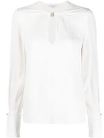 Patrizia Pepe blouse Essential à découpe - Blanc