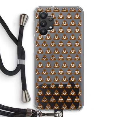 Poop emoji: Samsung Galaxy A32 5G Transparant Hoesje met koord