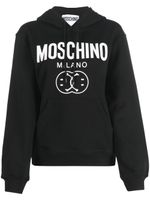 Moschino hoodie en coton biologique à logo imprimé - Noir - thumbnail