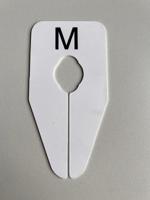 Maataanduider ovaal wit/zwart M