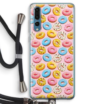 Pink donuts: Huawei P20 Pro Transparant Hoesje met koord