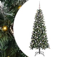 VidaXL Kunstkerstboom met 150 led groen 150 cm pvc en plastic en staal