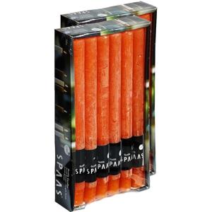 Spaas Dinerkaarsen rustiek - oranje - 24x - 25 cm - 10 branduren - huishoudkaarsen