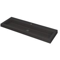 INK Dock Wastafel Quartz met 1 Kraangat - 1200x400x60 mm - Quartz Zwart