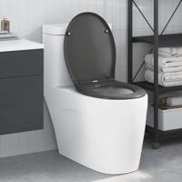 VidaXL Toiletzitting antraciet 47 x 37 x 4 cm duroplast