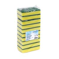 Schuurspons cleaninq 140x90x28mm geel/groen | 36 stuks