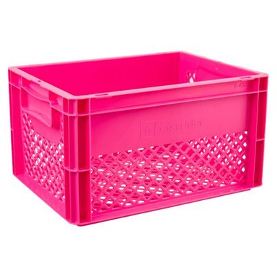 Kunststof Fietskrat Medium 25 liter Roze