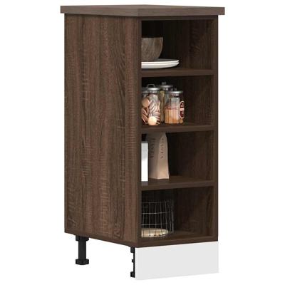 Onderkast 30x44,5x81,5 cm bewerkt hout bruin eikenkleur