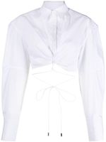 Jacquemus chemise La Chemise Plidao à coupe crop - Blanc
