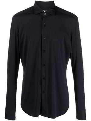Xacus chemise à col italien - Bleu