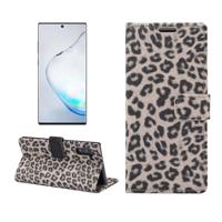 Luipaard patroon horizontale Flip lederen draagtas met houder & kaartsleuven voor Galaxy Note 10 (geel)