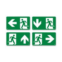 Vluchtwegsticker set voor Tumu noodverlichting - Richtingen boven/onder/links/rechts