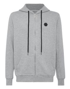 Philipp Plein hoodie zippé à logo Plein™ - Gris