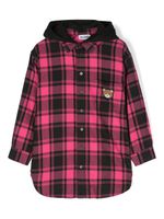 Moschino Kids robe-chemise à carreaux - Rose