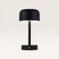 LED Tafellamp Ceyon nero - Zwarte paddenstoel lamp voor binnen, zowel dim- als oplaadbaar