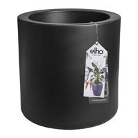 Elho Pure Cilinder Wheels 40 - Zwart - L 40 x B x H 40 cm - Balkon, Binnen en Buiten - 100% gerecycled