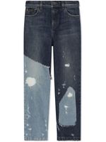 Dolce & Gabbana Kids jean droit à design patchwork - Bleu - thumbnail