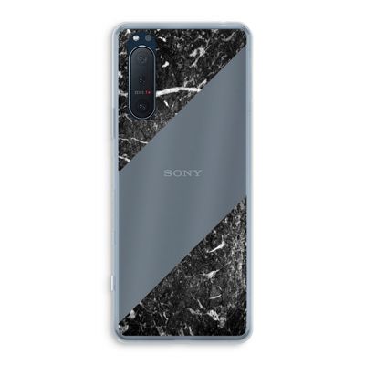 Zwart marmer: Sony Xperia 5 II Transparant Hoesje