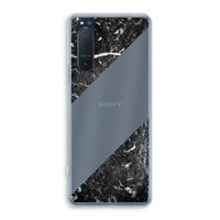Zwart marmer: Sony Xperia 5 II Transparant Hoesje