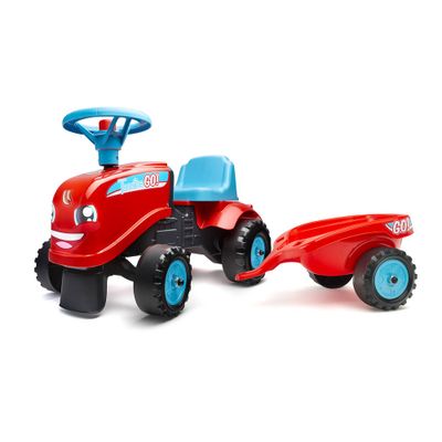 Falk looptractor met aanhanger - rood
