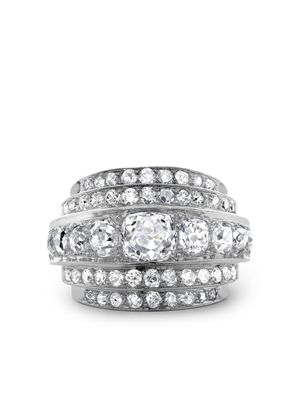 René Boivin bague Art Deco Boivin en platine sertie de diamants - Argent