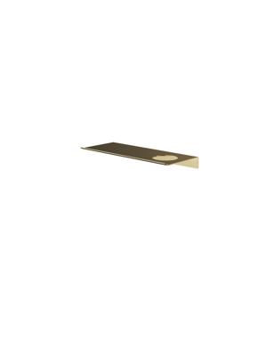 Hotbath &More Planchet 30 cm inclusief bevestigings rails met 1 uitsparing voor een zeepdispenser of beker Geborsteld messing PVD