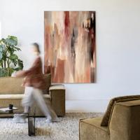 Urban Cotton Wandkleed 'Monterosso' 80 x 110cm in Frame - black