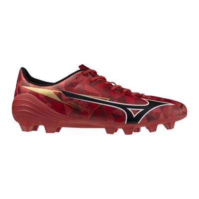 Mizuno Alpha II Select Gras Voetbalschoenen (FG) Rood Zwart Zilver