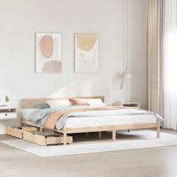 Bedframe zonder matras massief grenenhout 180x200 cm