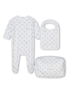 Givenchy Kids trousseau de naissance en coton à pois - Blanc