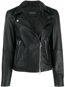 Emporio Armani veste de moto zippée - Noir